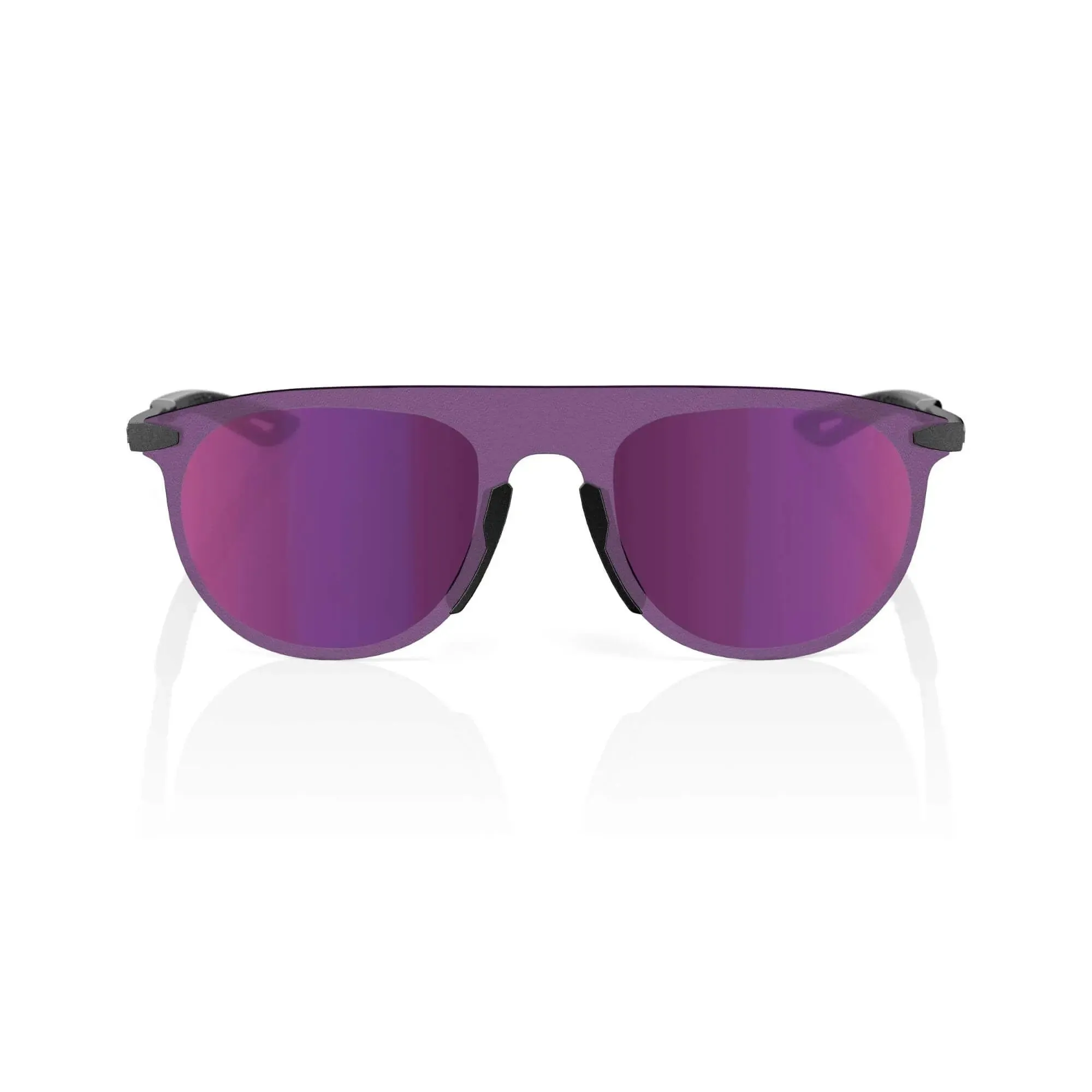 100% Legere Coil Glasses Matt Gunmetal / Purple Multilayer Mirror Lens