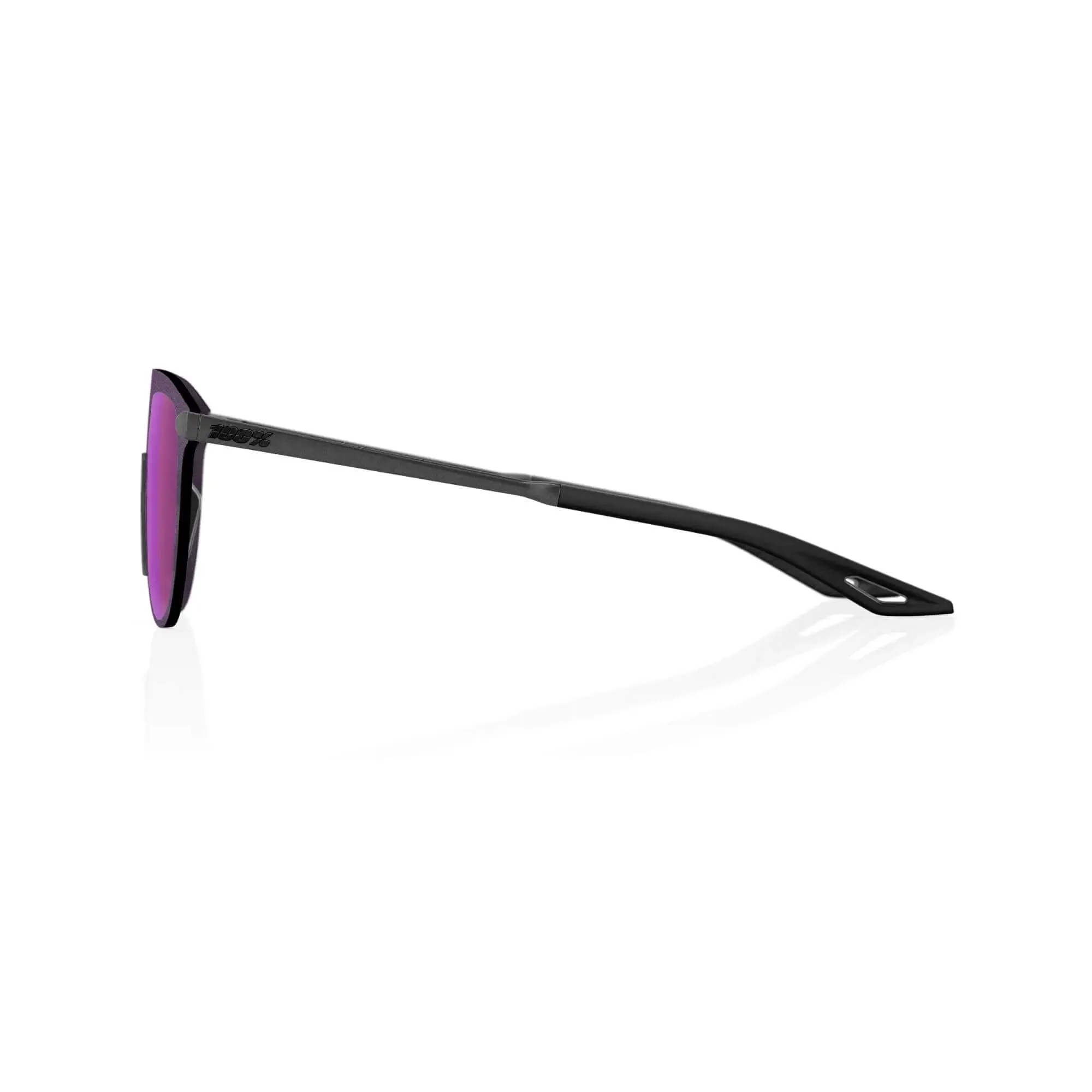 100% Legere Coil Glasses Matt Gunmetal / Purple Multilayer Mirror Lens
