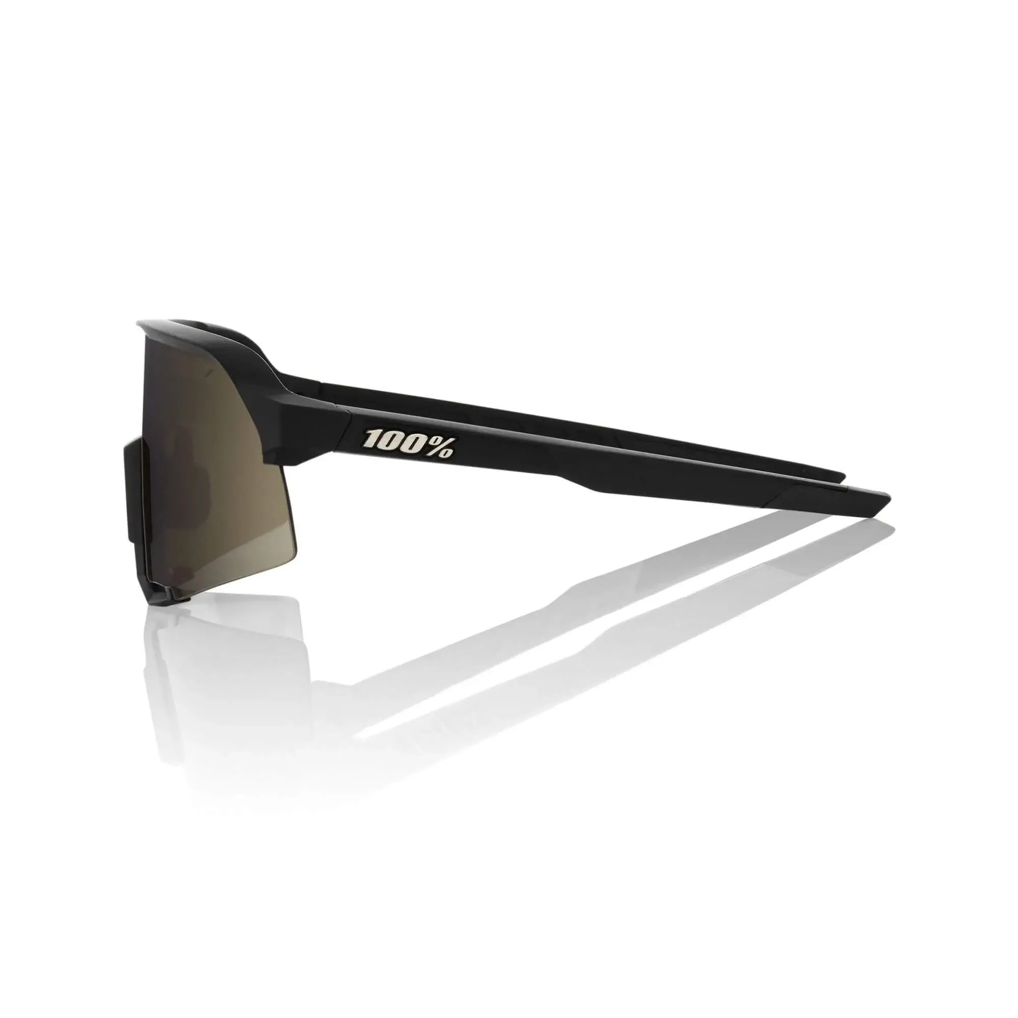 100% S3 Glasses Soft Tact Black / Soft Gold Mirror Lens