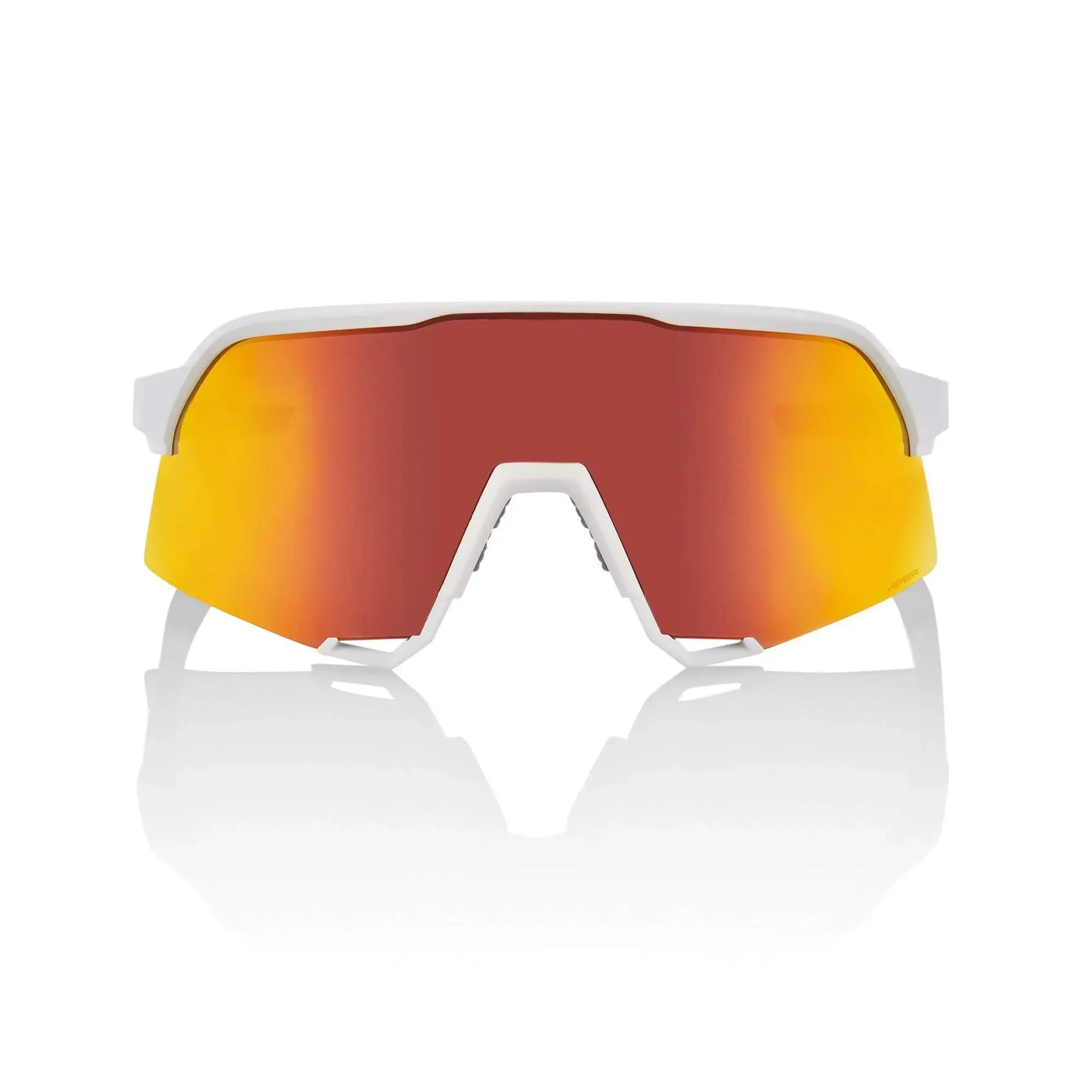 100% S3 Glasses Soft Tact White / HiPER Red Multilayer Mirror Lens