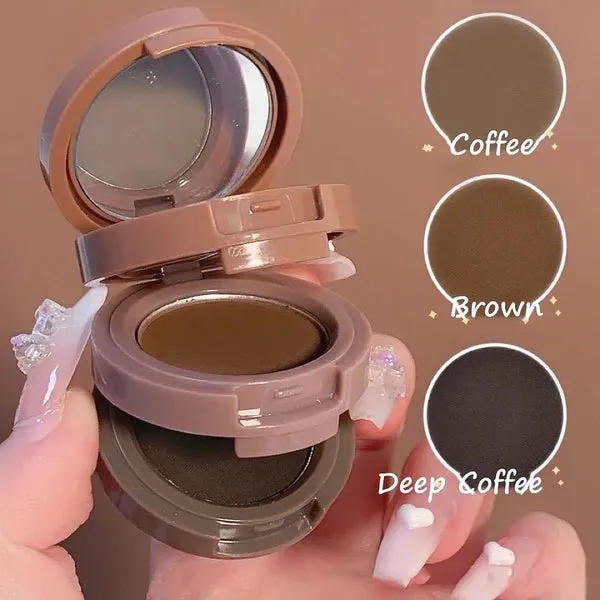 3-in-1 Professional Eyebrow Contouring Kit High-Quality, Waterproof Fine Powder