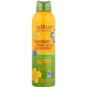 Alba Botanica Hawaiian Coconut Spray Sunscreen Spf 50 6 Oz