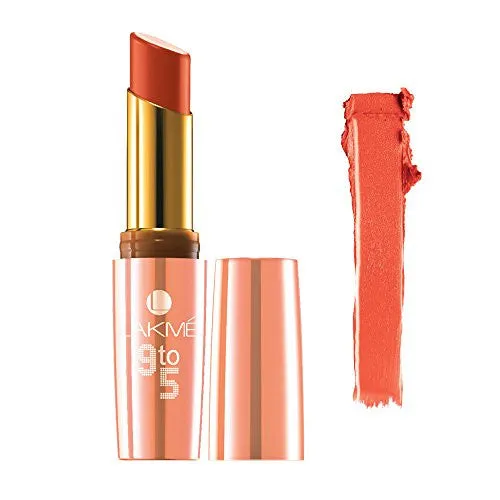 Lakme 9 To 5 Matte Lip Color, Orange Edge MR8, 3.6g