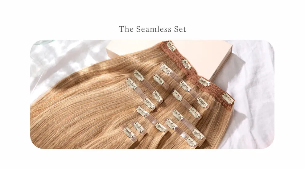 Natural Black, 20" Seamless Clip-In Hair Extensions, 1B | 180g