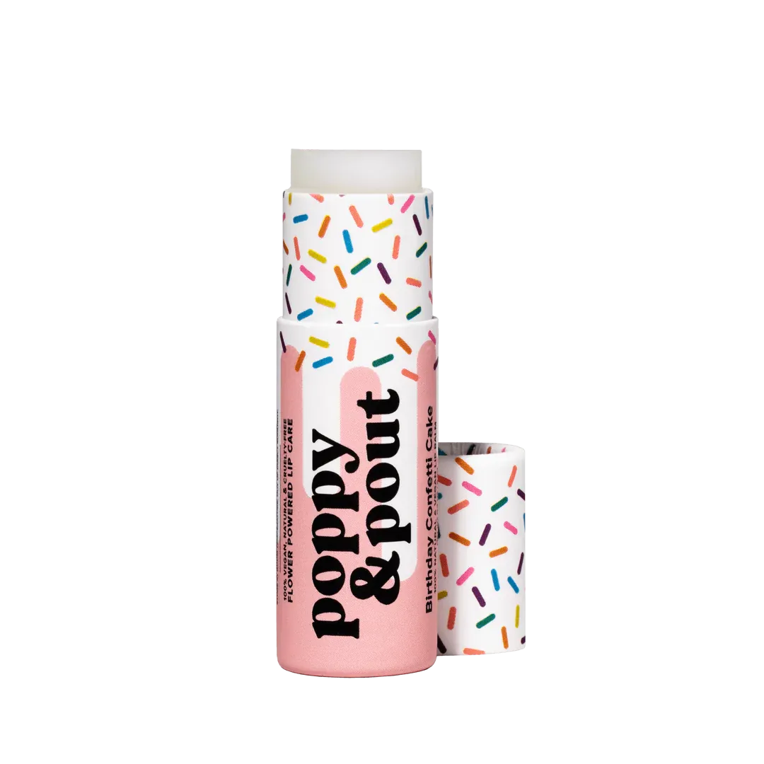 Poppy & Pout Birthday Confetti Cake Lip Balm