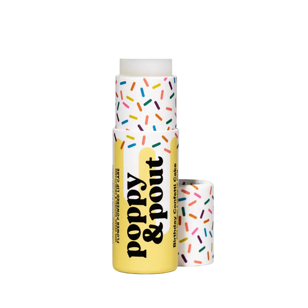 Poppy & Pout Birthday Confetti Cake Lip Balm