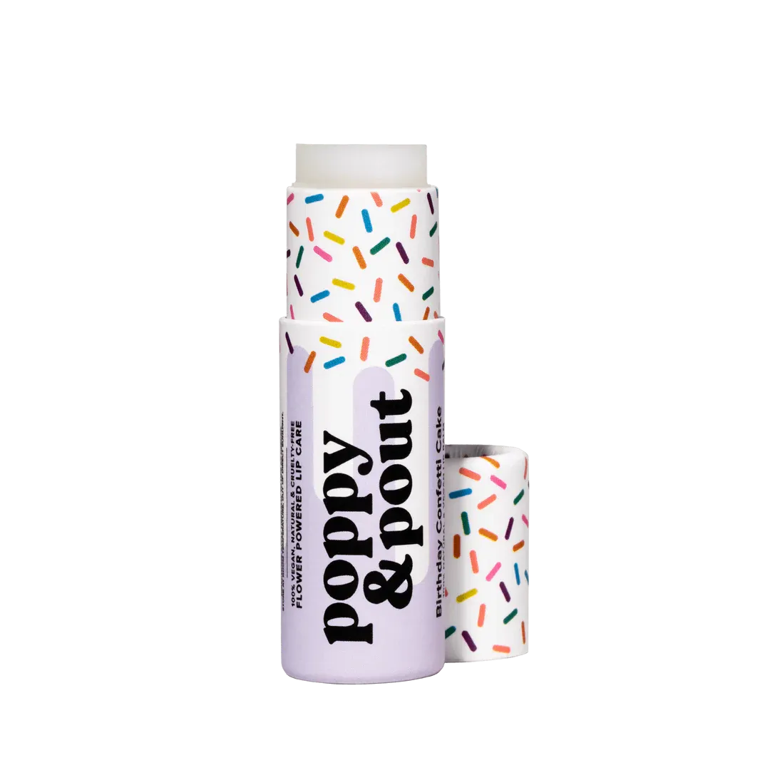 Poppy & Pout Birthday Confetti Cake Lip Balm
