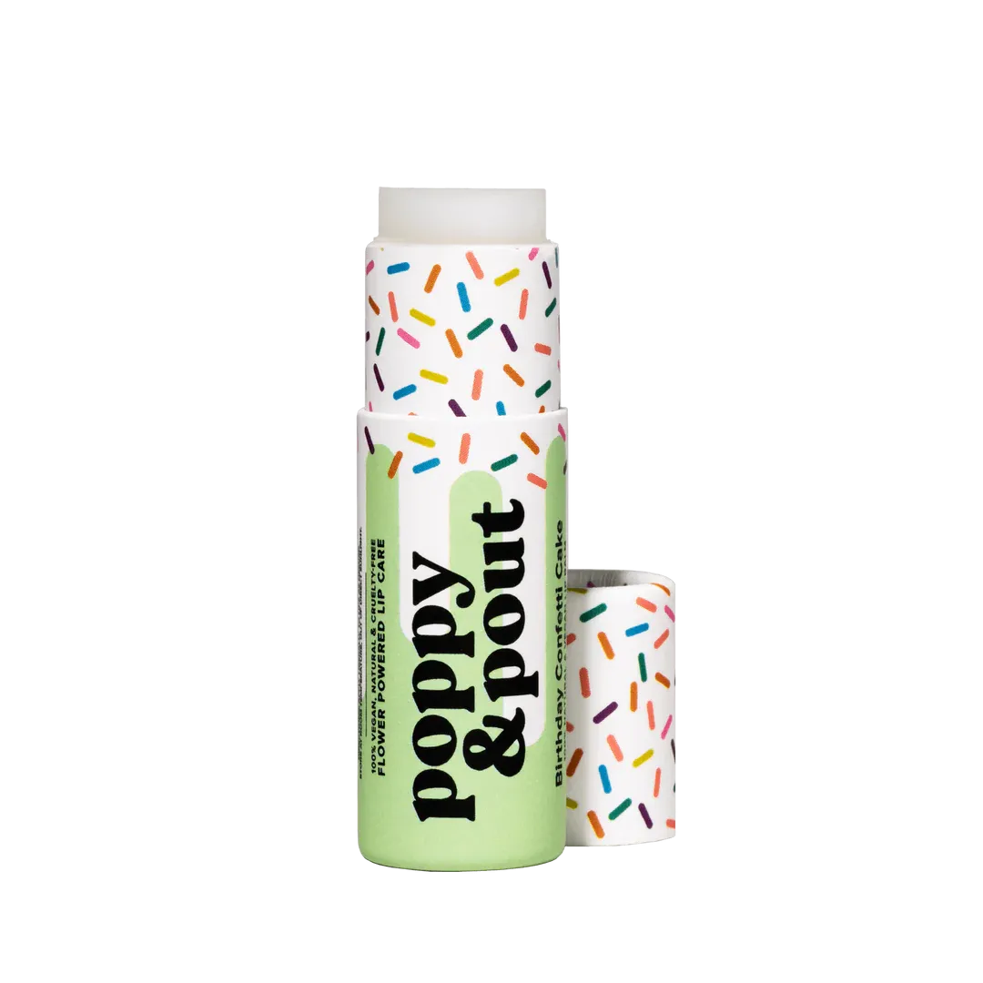 Poppy & Pout Birthday Confetti Cake Lip Balm