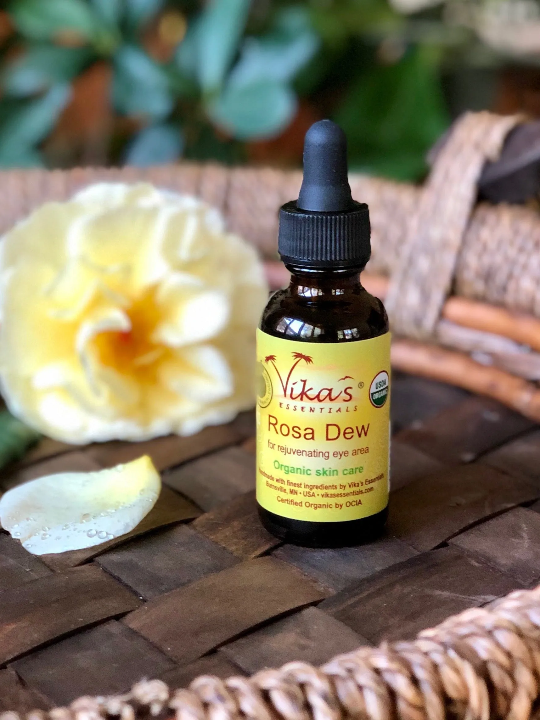 Rosa Dew Eye Serum - USDA Certified Organic and EWG Verified™