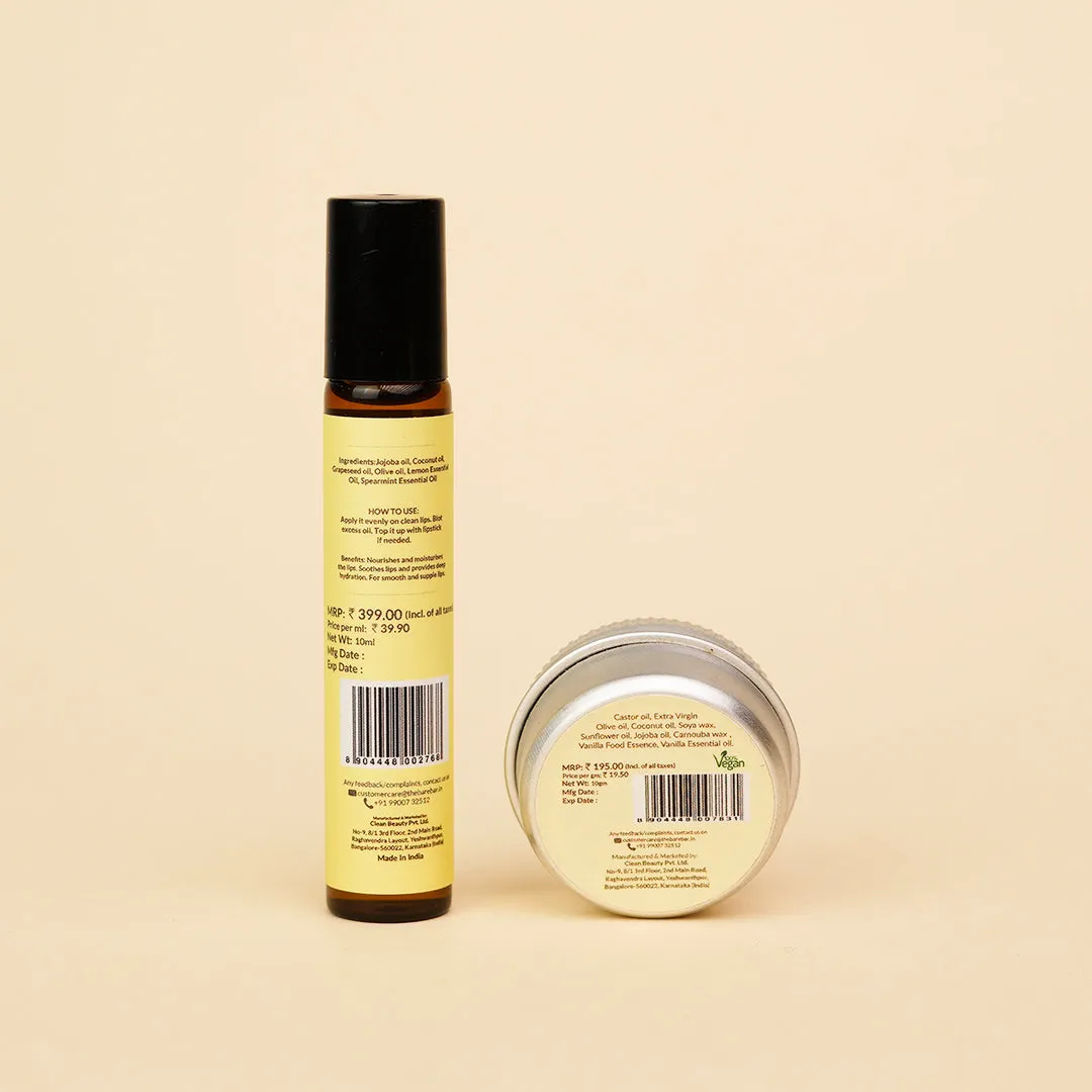 Vanilla & Lemon Mint Lip Care Combo
