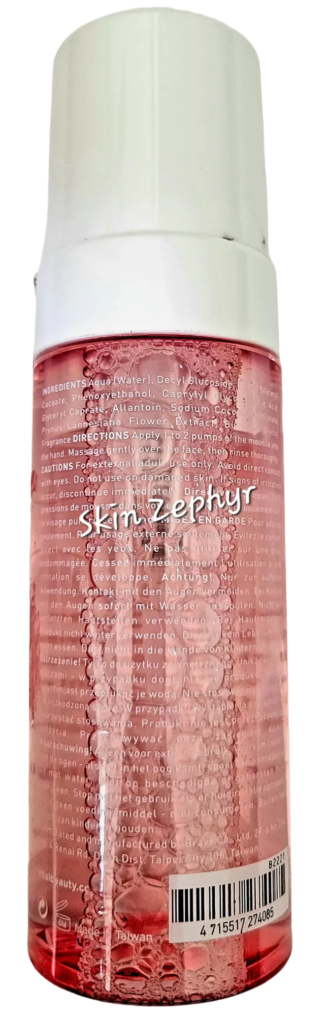 Vital Beauty Sakura Mousse Cleanser & Makeup Remover with Cherry Blossom